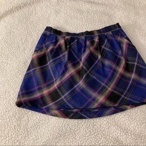 Purple plaid mini skirt with pockets from old navy size 4